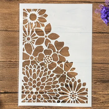 

1Pcs A4 Half Chrysanthemum Flower DIY Layering Stencils Wall Painting Scrapbook Coloring Embossing Album Decorative Template