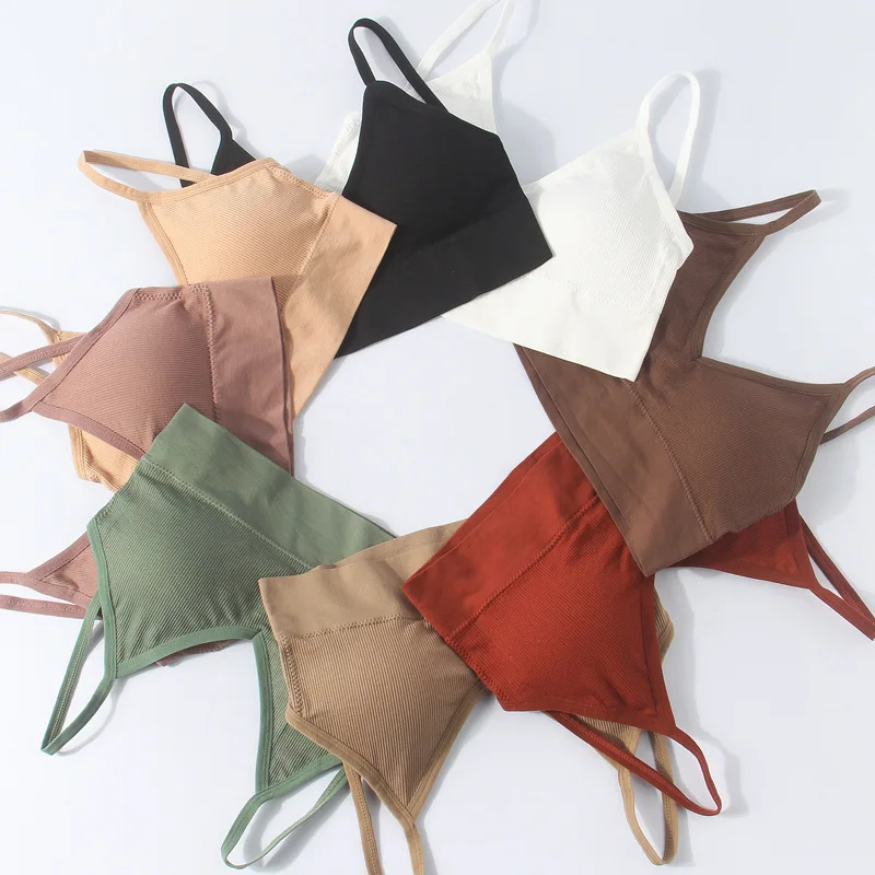 

New Popular Seamless Large U-Back Wrap-around wireless push up Bra fitness Vest French style top V-neck Sexy lingerie underwear