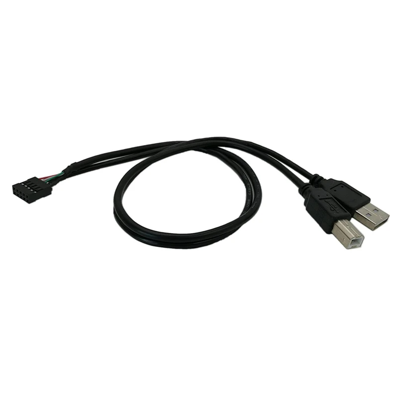 AAAE Top-USB 2 0 type B и A Male to Dupont 10 Pin Female Header кабель для материнской платы (50 см) |