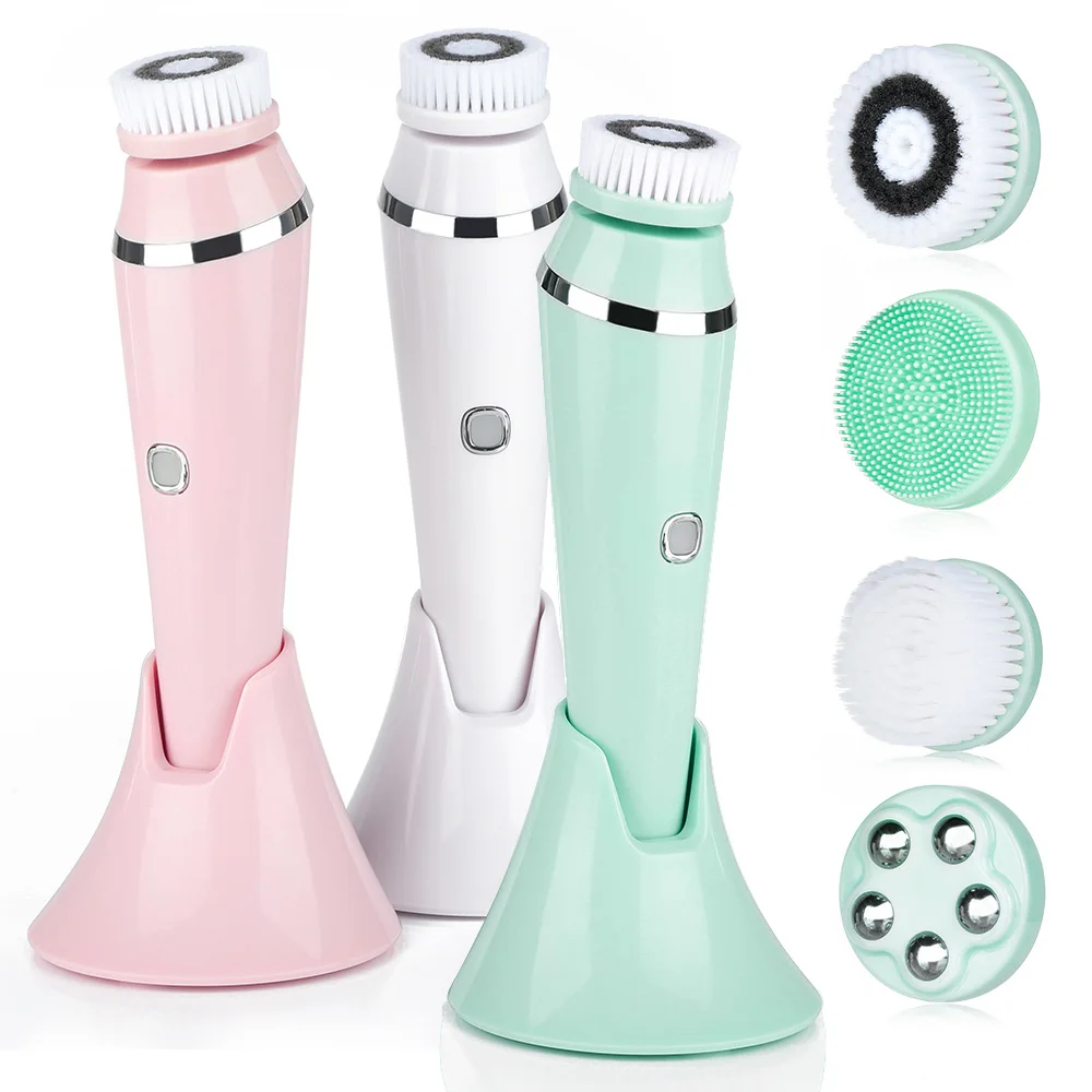 4 In 1 Facial Cleansing Brush Sonic Face Cleaning Tool Exfoliating