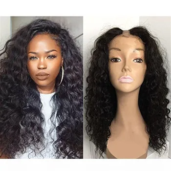 

U Part Wigs Curly Hair Brazilian Remy Long Human Hair Wig 1"x3" Opening U Part Wigs Glueless