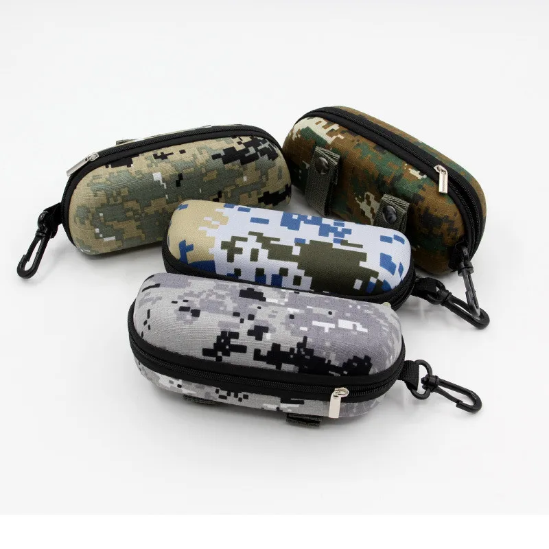 

1Pcs Fashion Camouflage Sunglasses Case Military Glasses Box EVA Eyeglasses Cases Mens Eyewear with Belt Clip Lens Container