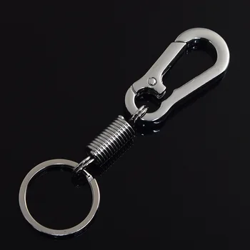 

Cool Metal Spring Car Keychain Spring Rope Key Chain Ring for Benz Audi VW Toyota KIA JDM Turbo Key Ring Man Women Birthday Gift