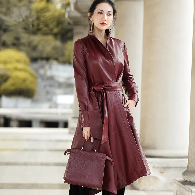 

Sheepskin Genuine 100% Coat Female Real Leather Jacket Winter Jacket Women Long Trench Coats and Jackets Women MY3710 s s