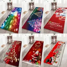 Christmas Mats Rugs Flannel Fabric Non Slip Rubber Backing Absorbent Bathroom Rectangle Rug Kitchen Floor Mat Doormat NEW