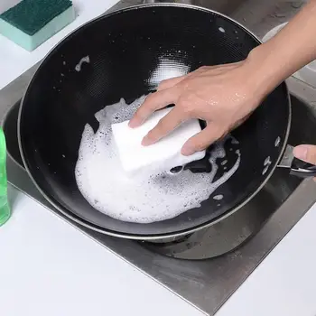 

White Removing Rust Descaling Rub Pot Multi-Function Nano Durable Kitchen Bathroom Sponge Magic Eraser Household Cleaning Tools