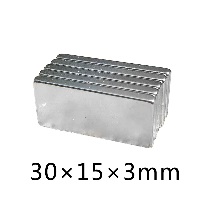 

10/20/30Pcs Neodymium Magnet N35 30x15x3mm Permanent NdFeB Small Super Powerful Strong Magnetic For Crafts Gallium Metal 30*15*3