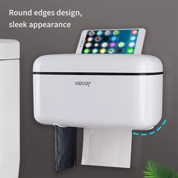 

Wall Mount Toilet Paper Holder Bathroom Paper Roll Dispenser Toilet Paper Tray Roll Paper Storage Box Tissue Box Paper Dispenser