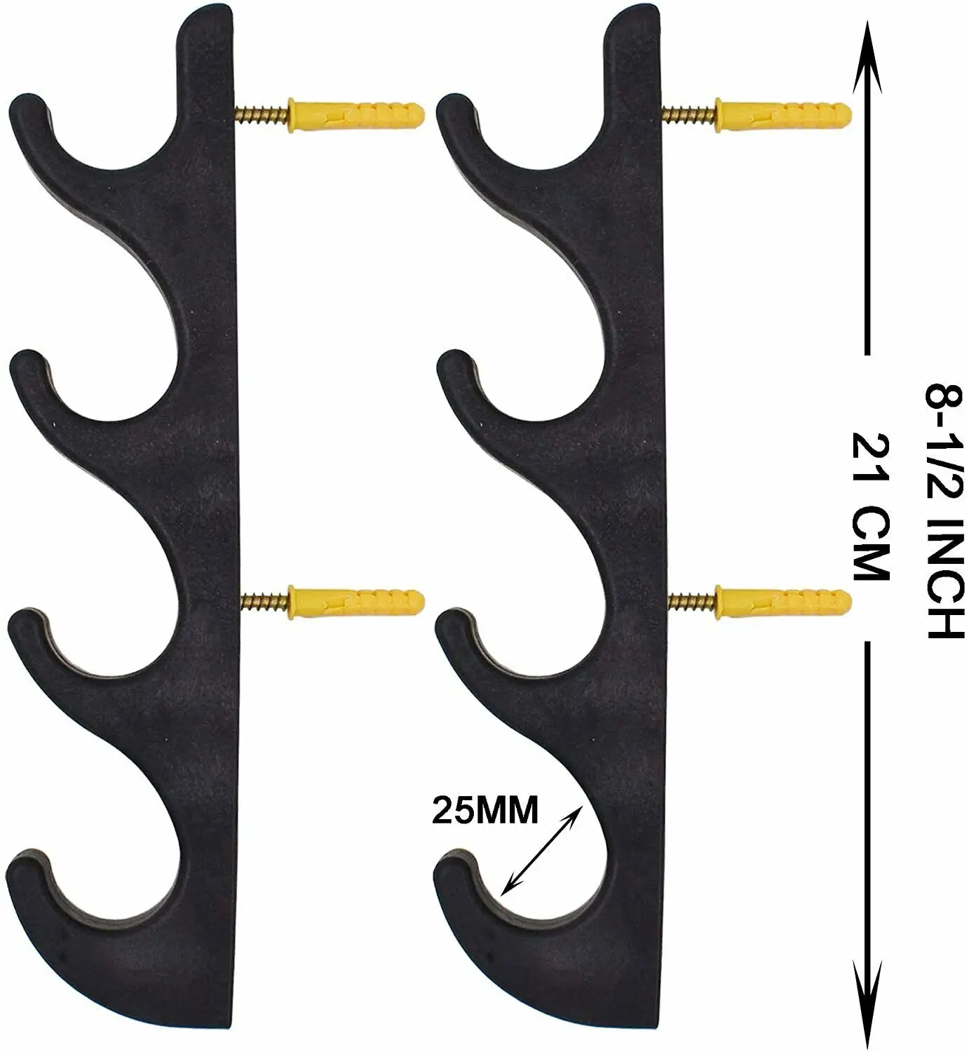 4-Tier Wall Mount Samurai Sword Katana Holder Stand Hanger Bracket Rack Display 2pcs/lot