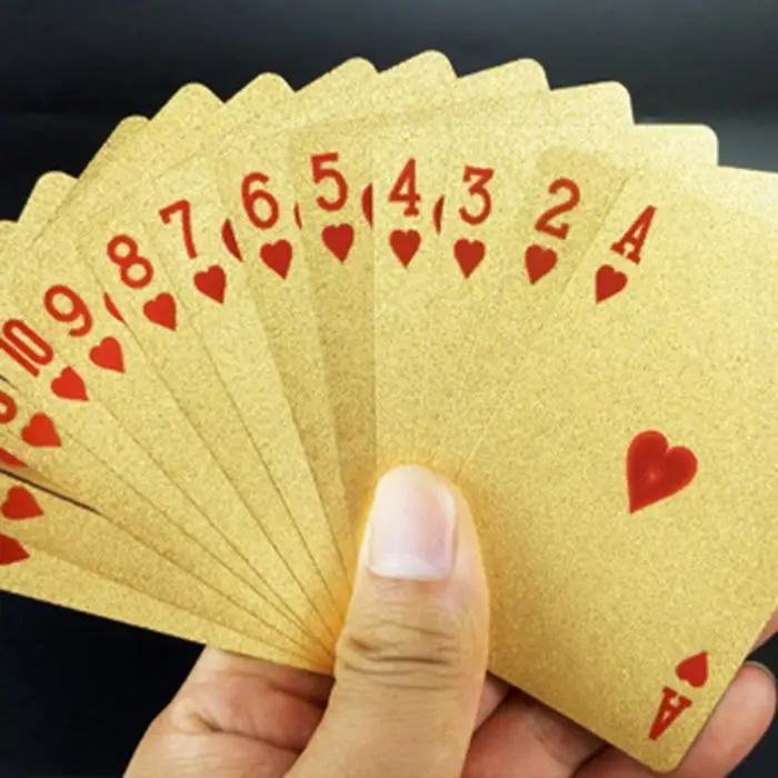 Новые игральные карты Золотая фольга покерные карты колода карт