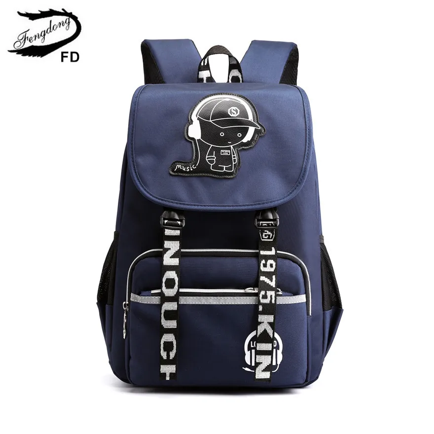 

Fengdong high school bags for boys girls waterproof large capacity travel bagpack student sport backpack kids schoolbag book bag