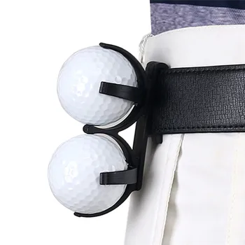 

Portable Golf Ball Holder Clip Rotary Black Folding Golf Double Clip Holder Golf Training Aids Tools Accessories