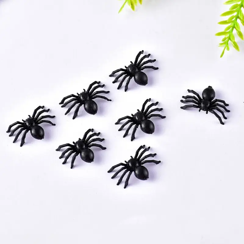 5Pcs plastic fake spider Halloween pranks joking funny toys decoration gift RSZ8