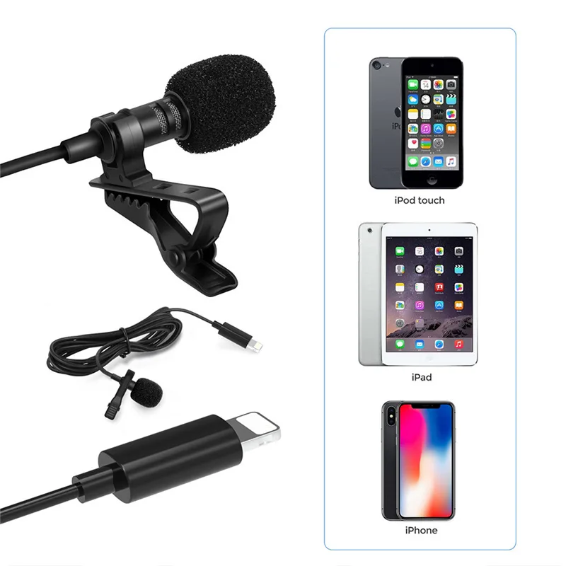 Buttonhole Mini Lavalier Microphone Lapel For iPhone Android Do Mobile Cell Phone Smartphone Gaming Mikrofon Mic Micro Tie USB