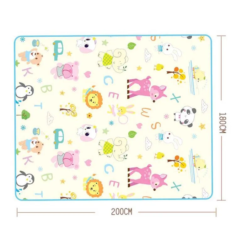 180X200X1.5CM Детский коврик двусторонний детский игровой коврик Xpe детская подушка утолщенный детский коврик для ползания складной коврик Детский ковер 180 см* 200 см - Цвет: 180X200X1.5CM