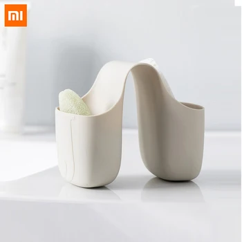 

Xiaomi Multi-function Handing Sink Drain Bag Basket Silicone Draining Storage Rack Hanging Bag Storage Shelf Kitchen Accessories
