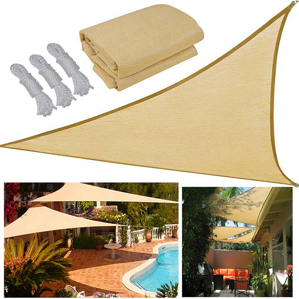 Voile D'ombrage UV - 3/4/5 Mètres - Filet Pare-soleil Jaune Pour Jardin, Serre, Terrasse