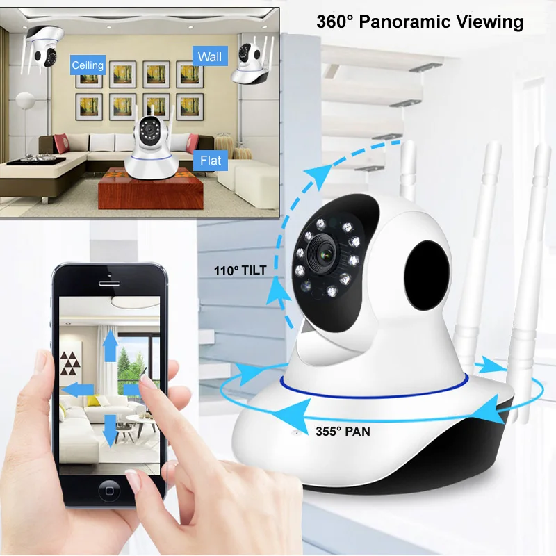 1080P Wireless WiFi Home Security Surveillance Indoor IP Camera Motion Detection 360 PTZ Cam Securite Kamera Baby Monitor ip camera,wifi camera,surveillance camera,wifi ip camera