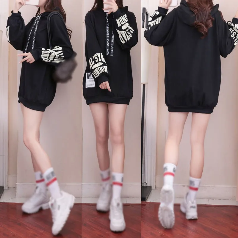 Autumn Winter Korean Style Fashion Loose Letter