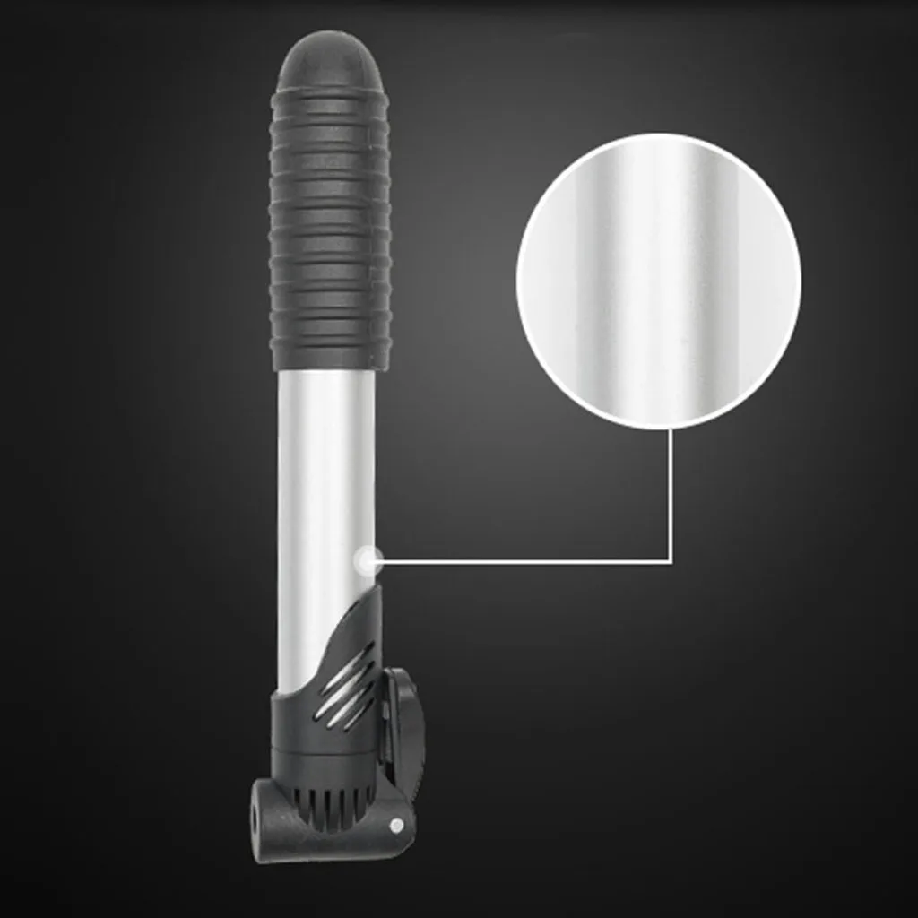 Mini Portable Bicycle Bike Pump Shock Absorber Tire Pressure Gauge Inflator