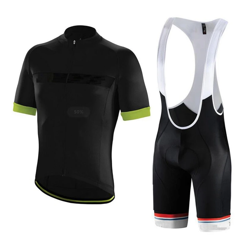 BLACK CYCLING COLLECTION REFLECT SHORT SLEEVE JERSEY SUIT bib shorts MTB set SL RBX ropa ciclismo hombre TEAM CYCLE JERSEY