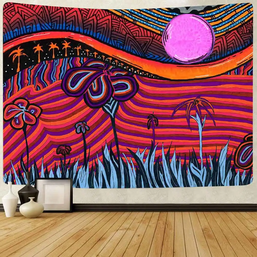 Настенный гобелен Simsant Trippy настенный для украшения гостиной и дома с