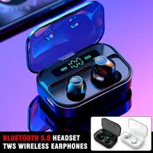 1 Pair Bluetooth 5.0 Headset TWS Wireless Earphones Mini Handsfree Earbuds Stereo Cordless Headset Headphones