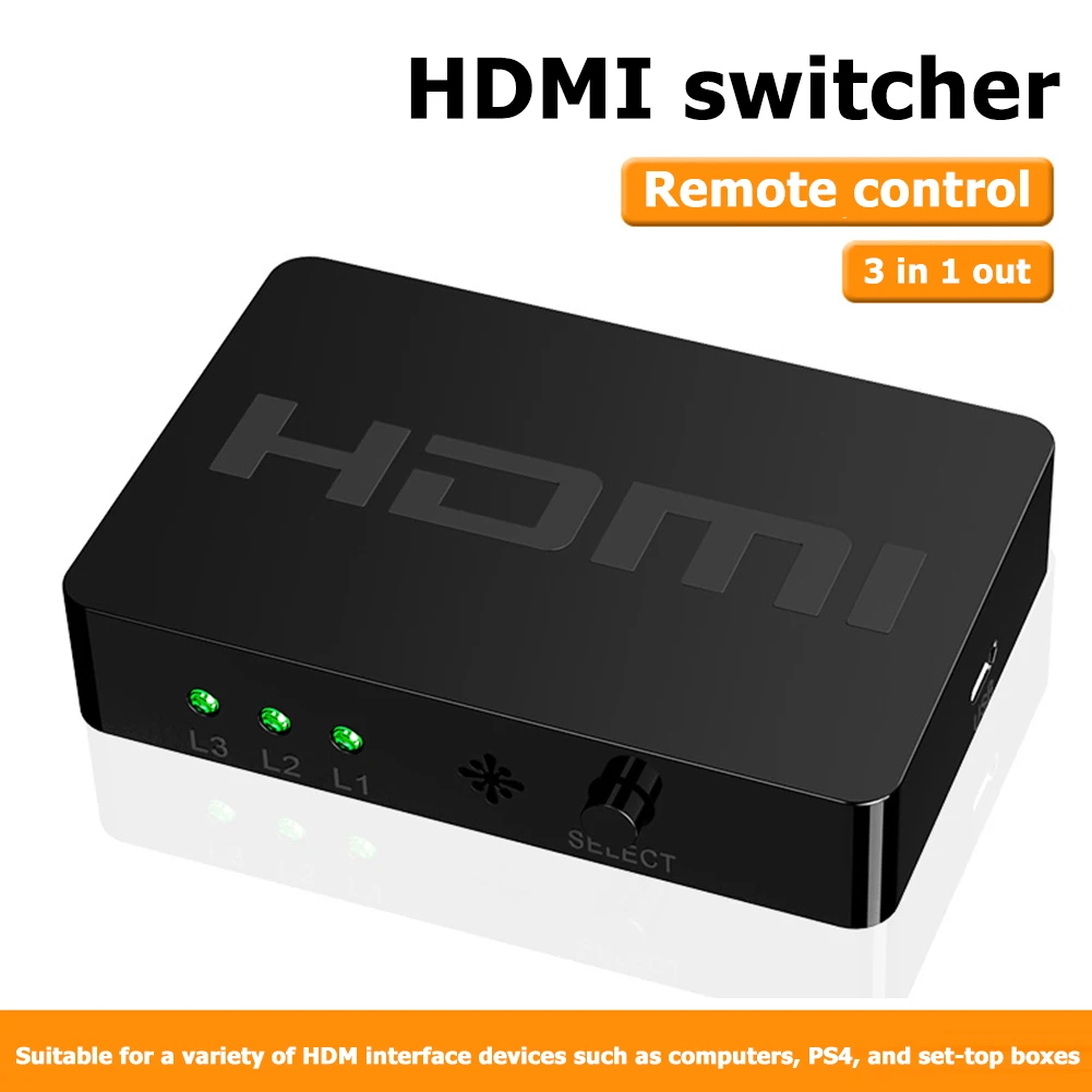 1080P 4K HDMI видеопереключатель переключатель сплиттер 3 входа 1 выход порт