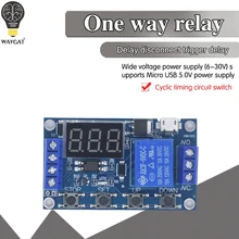 6-30V Circuito Interruptor Módulo de Relé de Atraso de Tempo de Disparo Temporizador Ciclo Gatilho Ajustável OFF / ON Interruptor Ciclo de Temporização para Arduino