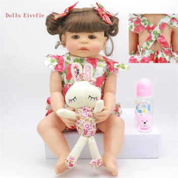 

55cm Full Length Silicone Reborn Doll Babies Ethnic Reborn Baby Girl Lifelike Lovely Princess For Children Party lol Toys