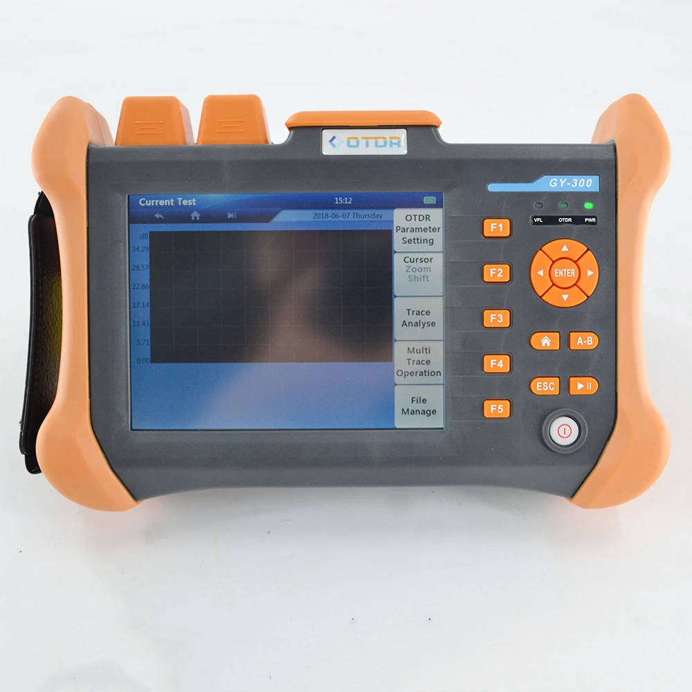 

TMO-300-SM 32/30dB 1310/1550nm SM OTDR Tester Built-in 10mw Visual Fault Locator