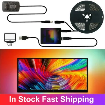 

1pc DIY Ambilight TV USB LED Strip Tape Computer PC Screen Backlight Light Desktop Screen BackLight Bar 30leds LED Strip