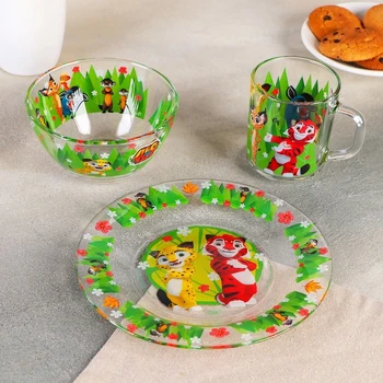 

A set of dishes for children "Leo and Tig", 3 items