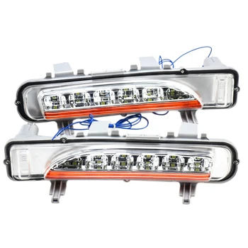 

FS-2Pcs for Ford Edge Steering Daytime Running Light Yellow Turning LED Daytime Running Light