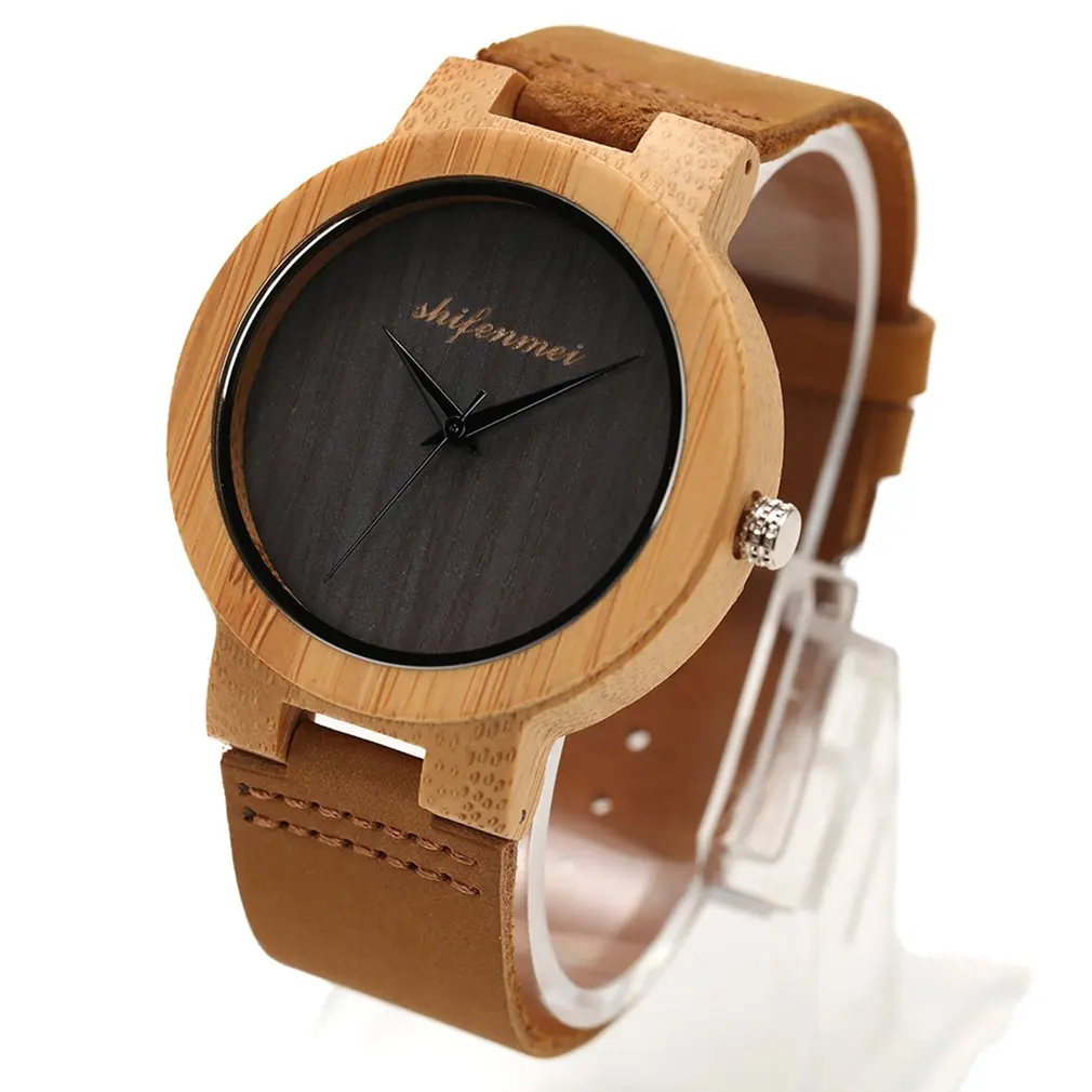 

2018 Quartz Watch Simple Ebony Wooden Luxury Business Band Men Women Roman Numeral Outdoor Sports Valentine Wristwatch GIFTSN