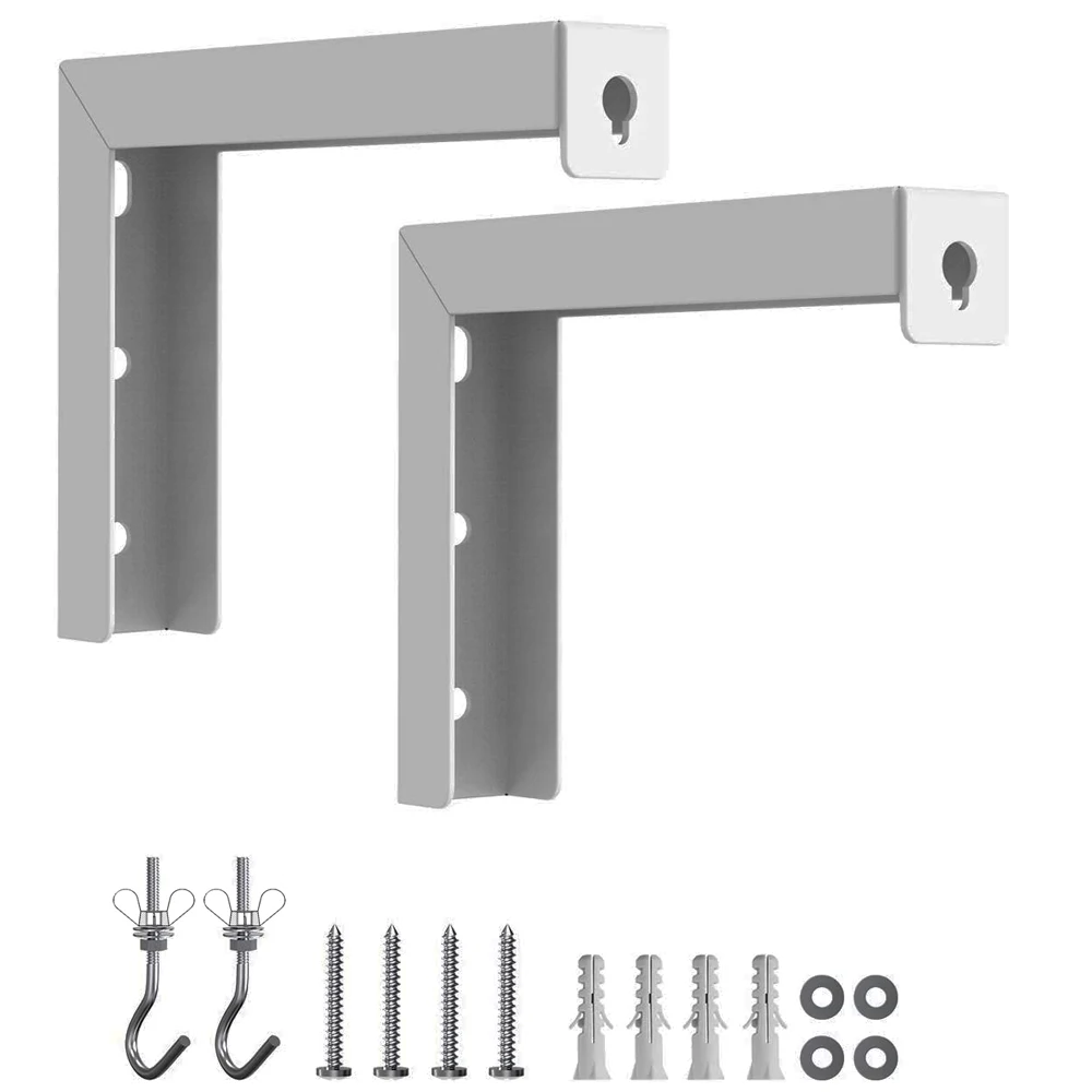 ProGaga Projector Screen Mounting Hook Stand L-Bracket Wall Hanging Mount Kit Adjustable Extension Screws Movie Screen Placement Projector Ceiling Bracket