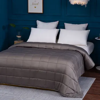 

Imitation Silk Summer Cool Weighted Blanket 20 15 lbs Glass Beads Adult Kids King Queen Heavy Quilts for Autism Anxiety Stress