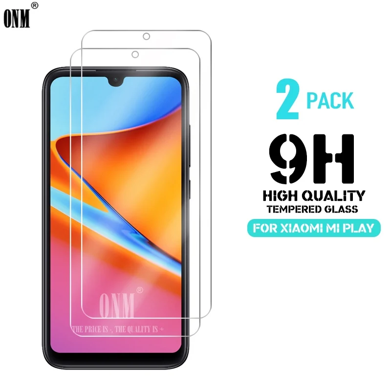 2 шт. закаленное стекло для Xiaomi Mi Play Защитное экрана 2.5D 9 H Премиум Закаленное