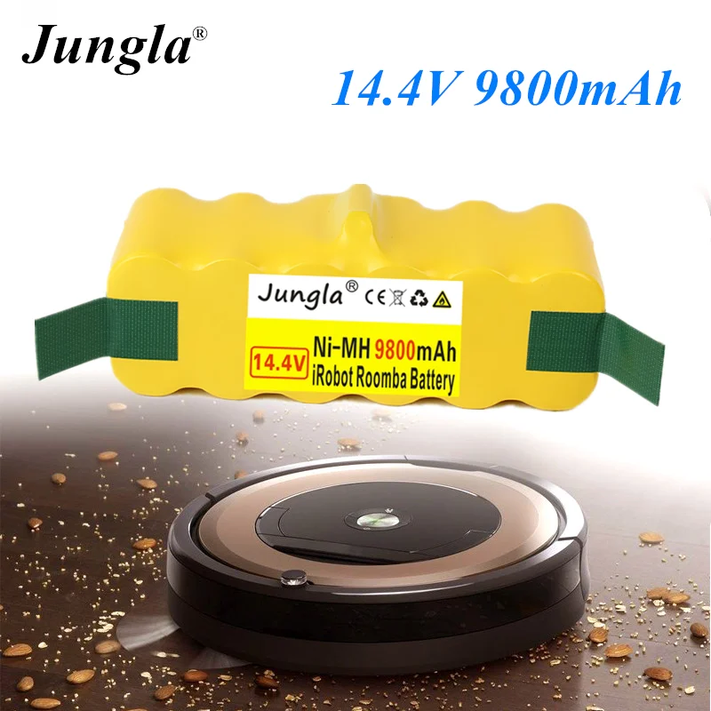 Jungla высокое Ёмкость 9800 мА/ч, 14,4 V Батарея для iRobot Roomba пылесос 500 530 540 550 620 600 650 700 780 790 870