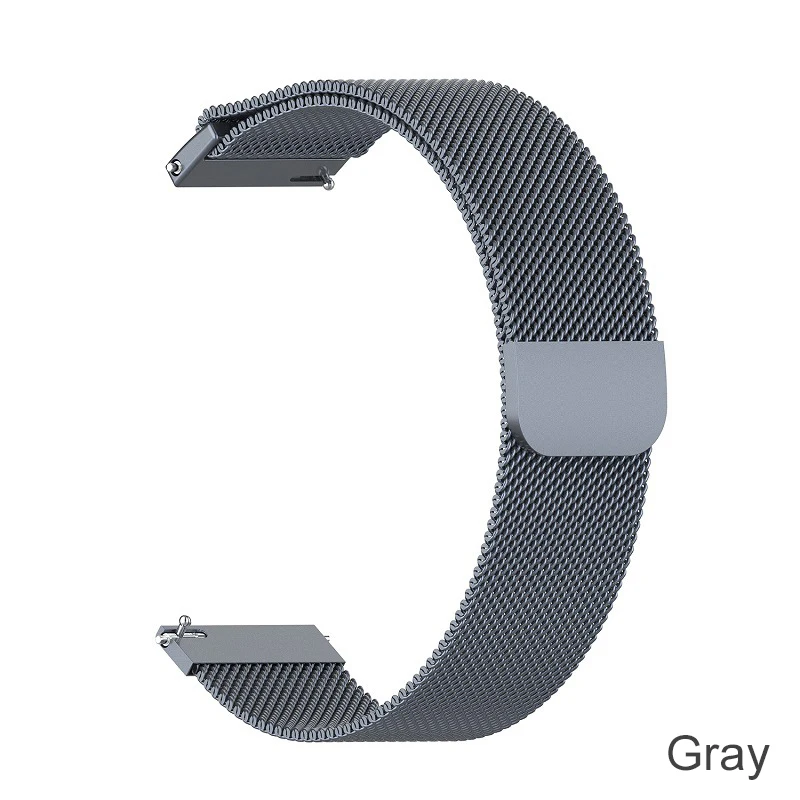 Essidi 22 мм Миланский ремешок для samsung Galaxy Watch 46 мм магнитный браслет из нержавеющей стали 20 мм умный Браслет для Galaxy 42 мм - Цвет: Серый
