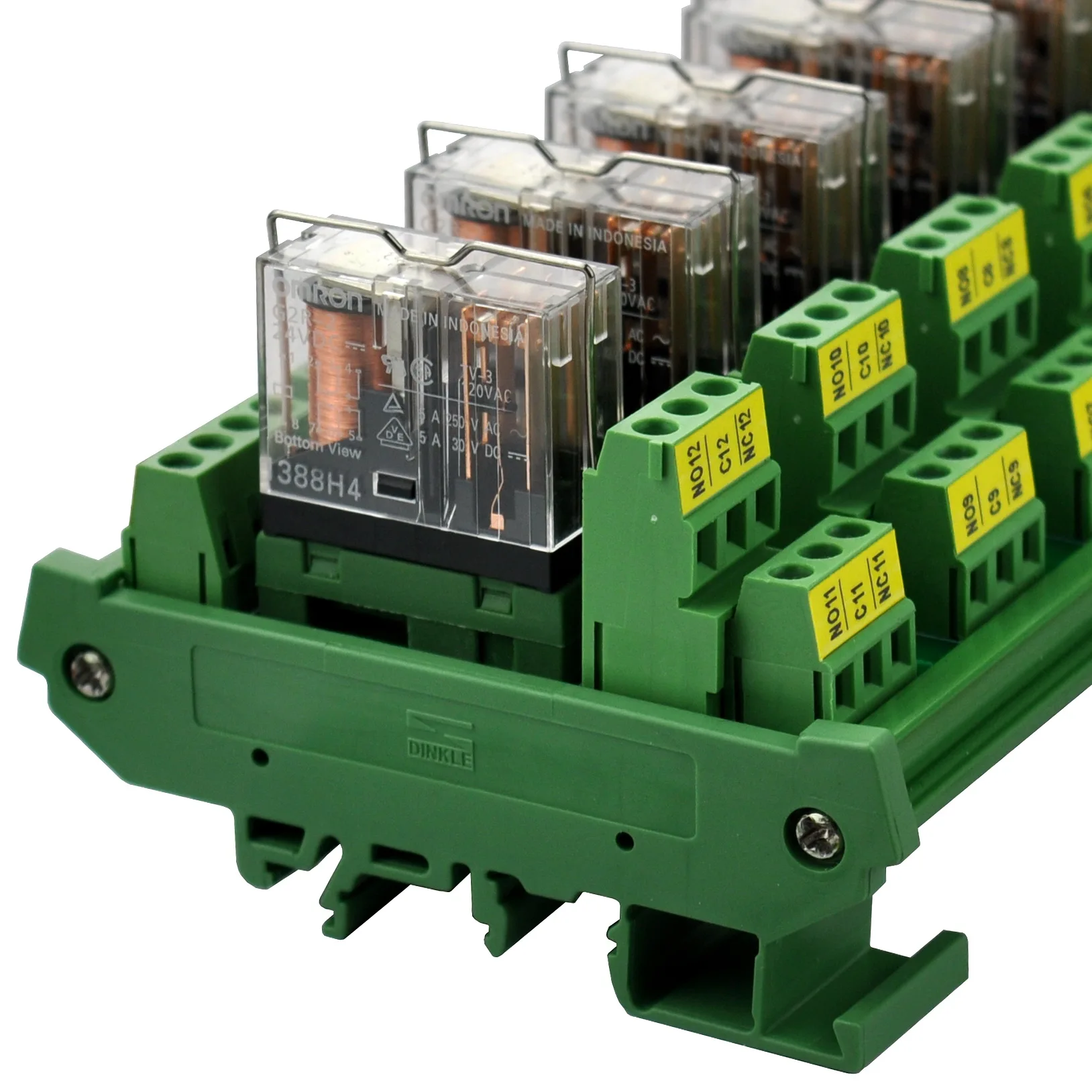 Электроника-салон DIN рейку крепление AC/DC 24V управления 6 DPDT 5Amp Подключаемый модуль интерфейса реле питания