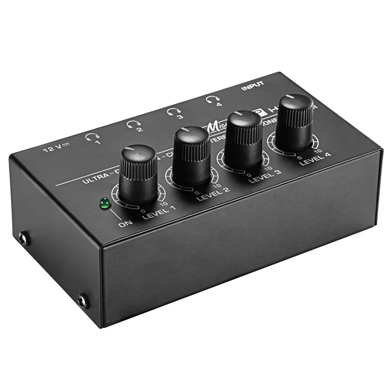 Ha400 Ultra Compact 4 Channels Mini o Stereo Headphone Amplifier with Power Adapter