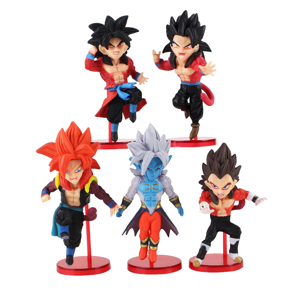 5 шт./компл. Dragon Ball Z Super Saiyan Broli Вегета Сон Гоку Гохан ПВХ фигурка Коллекционная модель игрушки