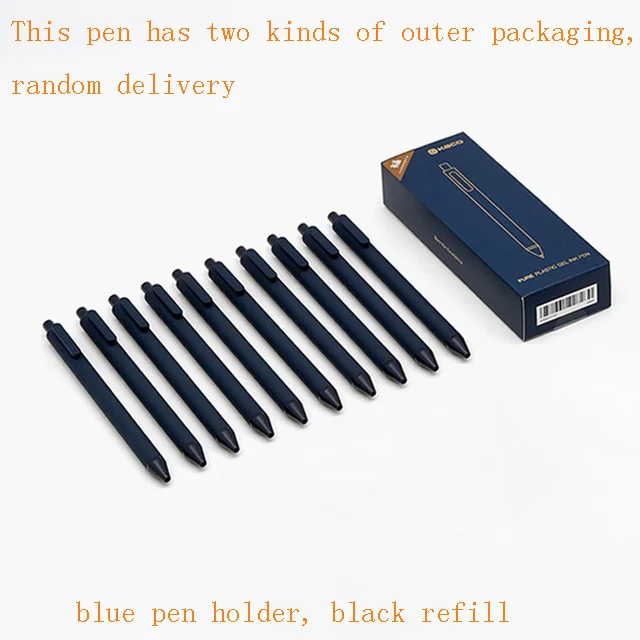 blue 10 шт./компл. оригинальная шариковая ручка Xiao mi jia Kaco 0,5 мм mi Kaco, прочная ручка для подписи, заправлять черными чернилами для офиса - Цвет: blue