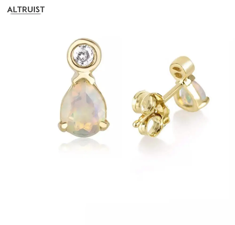 Altruist, 925 пробы, серебряные опалы, Золотая Сережка-гвоздик, женские хрустальные серьги, ювелирное изделие,, женские рок ювелирные изделия для панков, Рождественский подарок