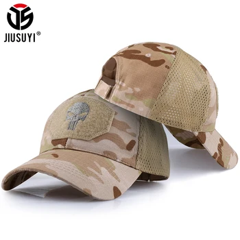 Military Skull Baseball Caps Ghost Camouflage Tactical Army Combat Paintball Adjustable Cap Summer Sun Hats Men Women Fashion