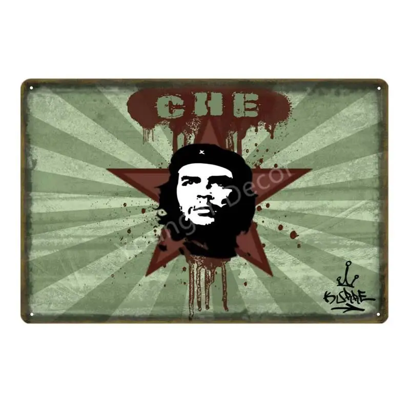 Винтажные Ретро Металлические плакаты Che Guevara, плакат, настенная живопись, табличка для бара, кафе, комнаты, клуба, вечерние, домашний декор, YD