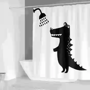 

Animal Silhouette Horse Abstract Animal Beautiful Black Shower Curtain Waterproof Polyester with Hooks