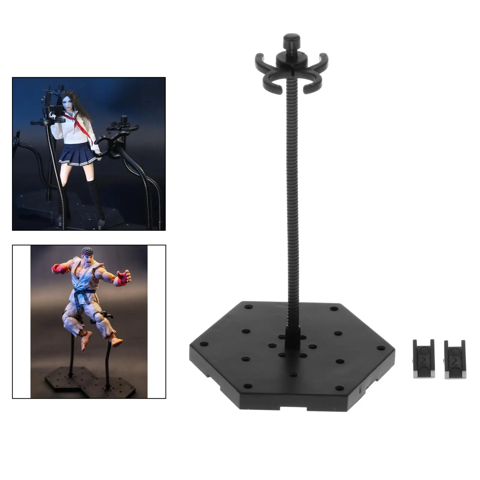 1Pcs Action Figure Stand 1/12 Action Figures Dolls Body Display Holder Metal Adjustable Action Man Support Rack