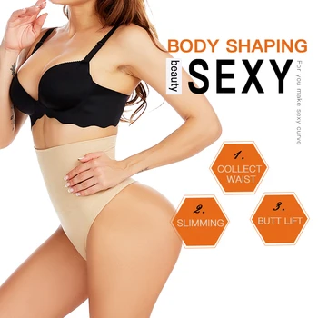 

Slimming Shapewear Tummy Control Panties High Waist Women Waist Trainer Fajas Body Shaper Thong G-string Butt Lifter Seamless